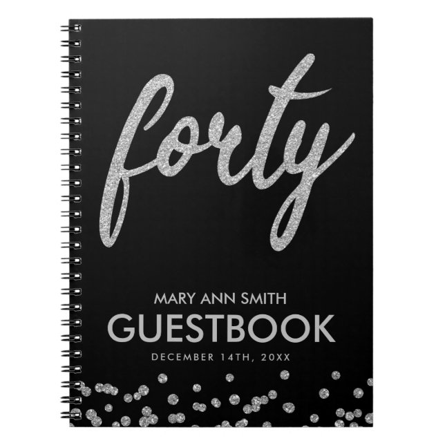 Livre d'or Silver Black "Quarante" 40 Anniversaire (Devant)
