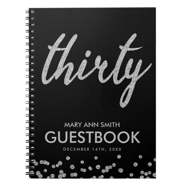 Livre d'or Silver Black Trente 30 Parties scintill (Devant)