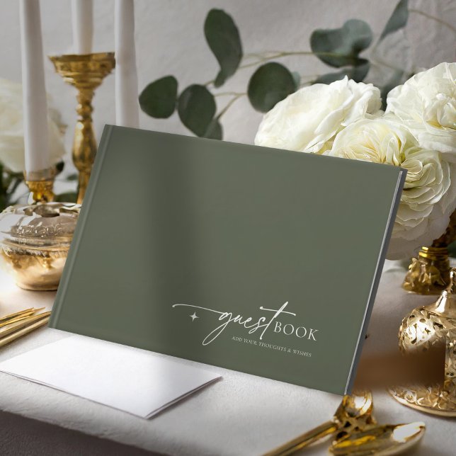 Livre D'or Simple Chic Mariage Moss Green ID1046 (Créateur téléchargé)