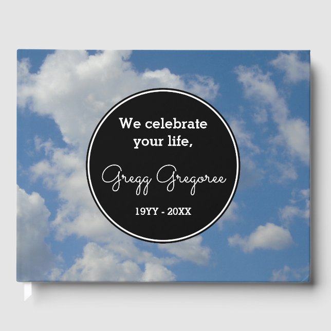 Livre d'or Simple Cloudy Sky Sympathy (Recto)