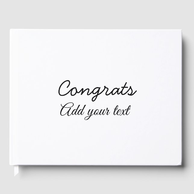 Livre D'or Simple congratulation graduation add your (Recto)