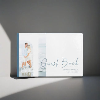 Livre D'or Simple Elegant minimaliste pastel bleu Mariage