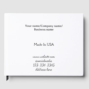 Livre D'or simple minimal ajoutez votre logo/design ici entre