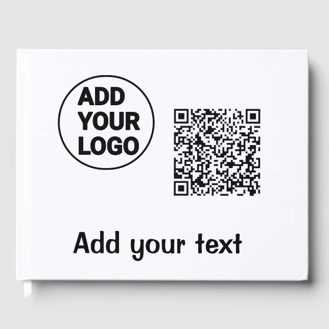 Livre D'or Simple minimum q r code ajouter logo code d'analys (Recto)
