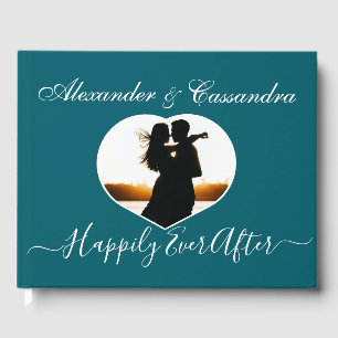 Livre D'or Simple Turquoise Turquoise Blue Photo Mariage