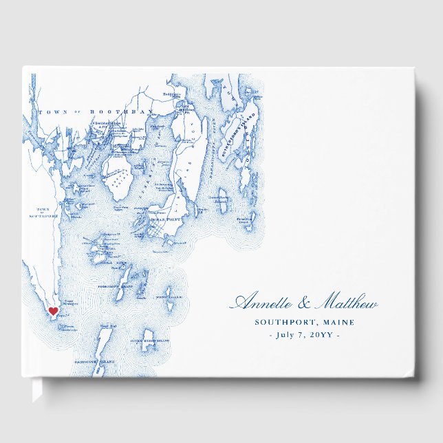 Livre D'or Southport Boothbay Harbour Maine Mariage (Recto)
