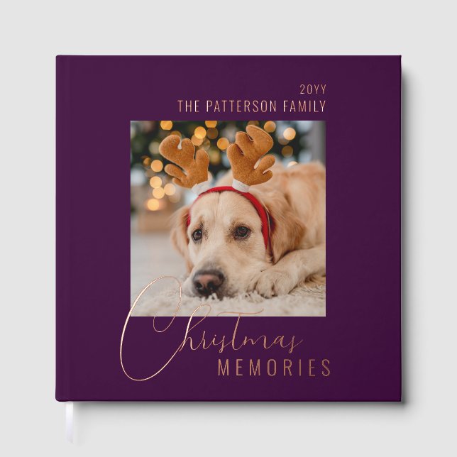 Livre D'or Souvenirs de Noël Famille Animaux de compagnie Pho (Recto)