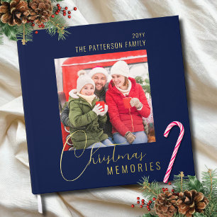 Livre D'or Souvenirs de Noël Photo de famille personnalisée
