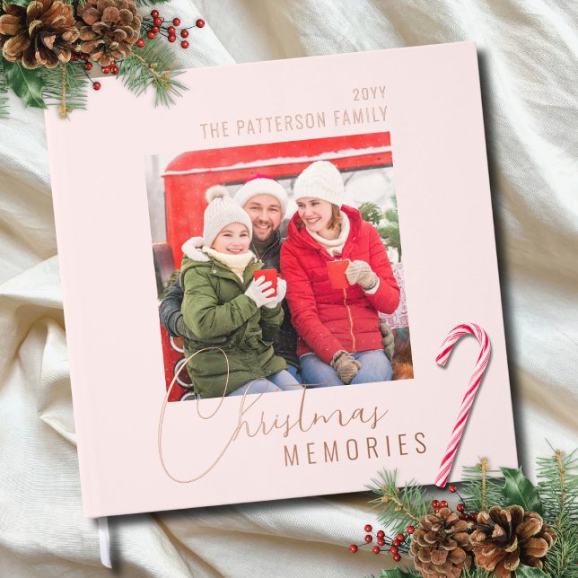 Livre D'or Souvenirs de Noël Photo de famille personnalisée (Créateur téléchargé)