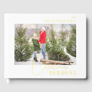 Livre D'or Souvenirs de Noël Real Foil Photo de famille