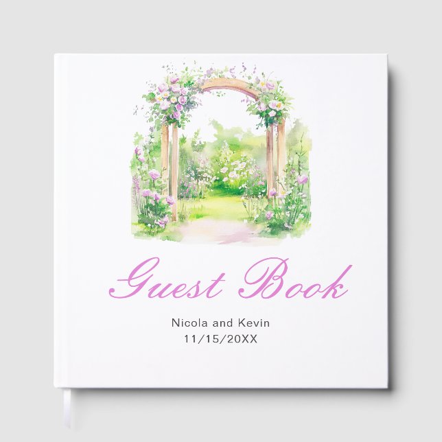 Livre D'or Spring Floral Wedding Arch (Recto)