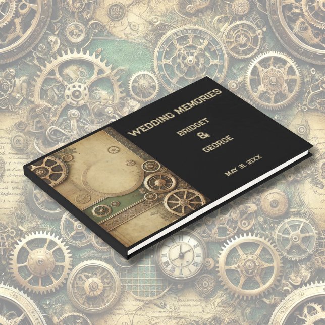 Livre D'or Steampunk Victorian Gearwork Mariage (Créateur téléchargé)