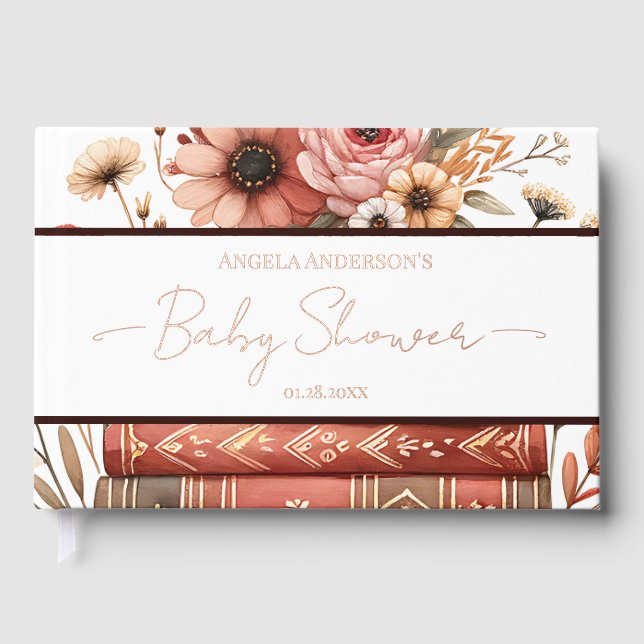 Livre D'or Storybook Baby Shower Guest Book (Recto)