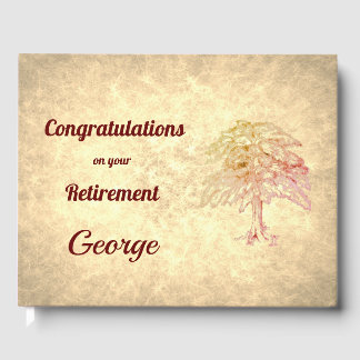 Livre D'or Style élégant vintage Tree style retraite personna