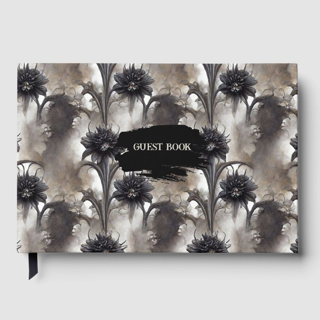 Livre D'or Style gothique Mariage foncé (Recto)