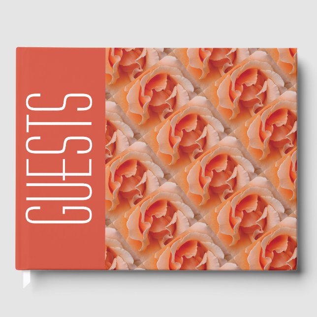 Livre D'or Style personnalisé Christian PEACH ROSE CORAL (Recto)