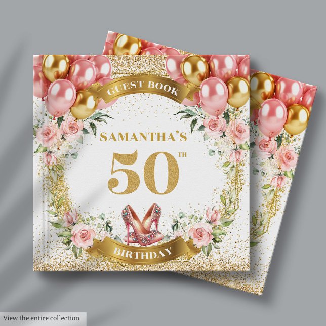 Livre D'or Stylish Pink Heels 50th Birthday Guest Book (Stylish Pink Heels 50th Birthday Guest Book)