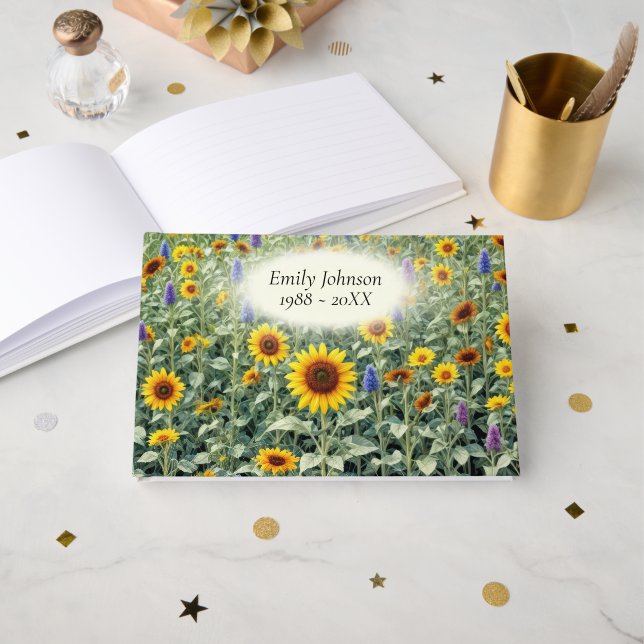 Livre D'or Sunflower and Wildflower Field Memorial Service (Recto ouvert)