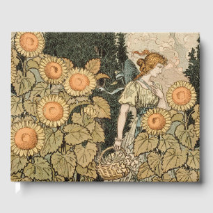 Livre D'or Sunflower Art Nouveau Jardin Grasset Femme