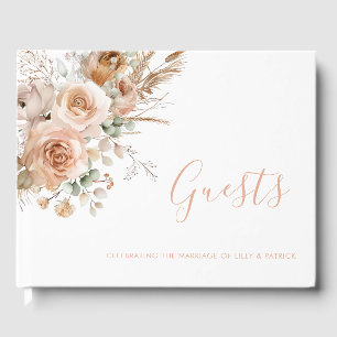 Livre D'or Superbe Boho Floral Mariage