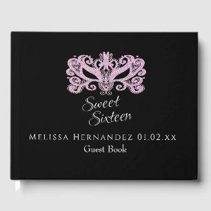 Livre D'or Sweet 16 Parties scintillant Pink Masquerade Party
