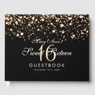 Livre d'or Sweet 16 Party Midnight Glam Gold