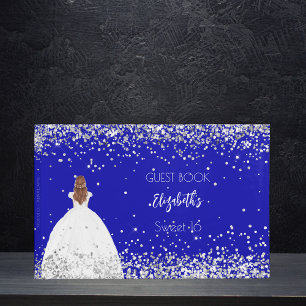 Livre D'or Sweet 16 robe bleue royale parties scintillant
