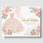 Livre d'or Sweet 16 Robe rose poudré Floral