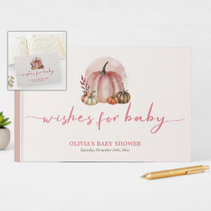 Livre D'or Sweet Little Citrouille Automne Baby shower rose d