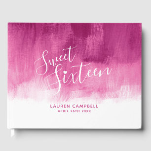 Livre D'or Sweet sixteen d'art moderne rose foncé personnalis