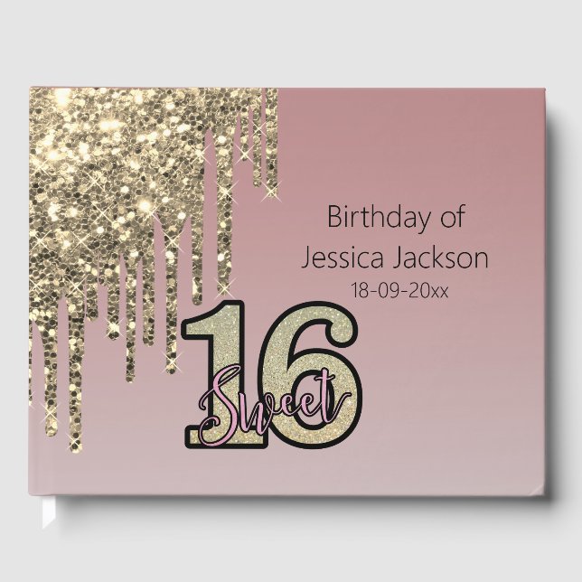Livre D'or Sweet sixteen or rose rose pâle (Recto)