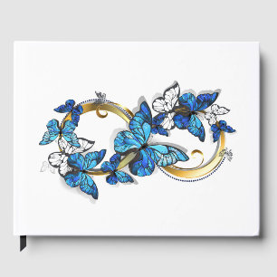 Livre D'or Symbole infini de papillons Morpho bleus