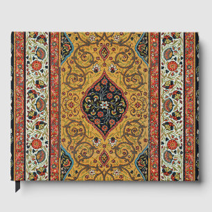 Livre D'or Tapis Élegant Tapisserie Perse Antique Riche
