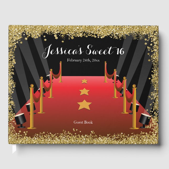 Livre D'or Tapis rouge Hollywood Parties scintillant Sweet 16 (Recto)