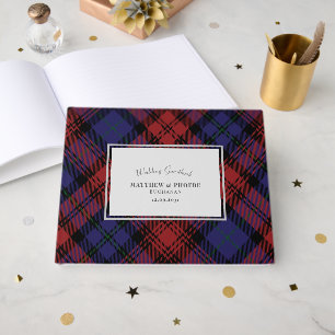 Livre D'or Tartan Clan MacLachlan Plaid Purple Maroon Check