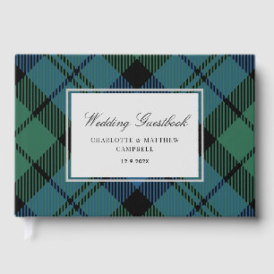 Livre D'or Tartan de mariage personnalisé de Rustic Plaid Cam