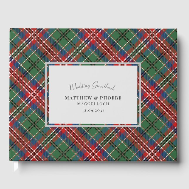 Livre D'or Tartan, Mariage Rustique Plaid (Recto)