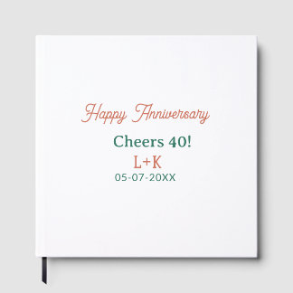 Livre D'or Tchin 40 joyeux anniversaire orange vert nom date