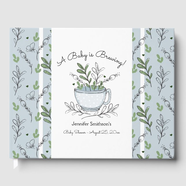 Livre D'or Tea Cup Tea Party Baby shower (Recto)