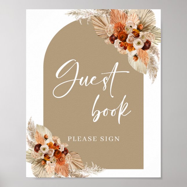 Livre d'or terracotta orange brûlé bourgogne beige (Devant)