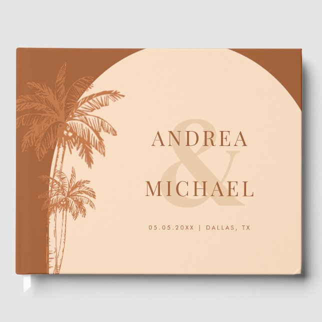 Livre D'or Terracotta Palm Trees & Ampersand Beach Wedding (Recto)