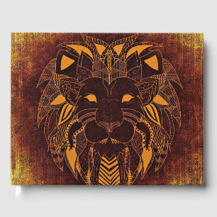 Livre D'or Tête de lion rustique personnel