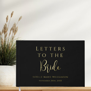 Livre D'or Texte personnalisé Élégantes Lettres noires pour l