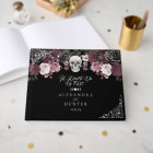 Til Death Aquarelle Crâne Rose Mariage gothique