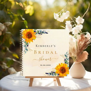 Livre d'or tournesol eucalyptus nuptiale douche