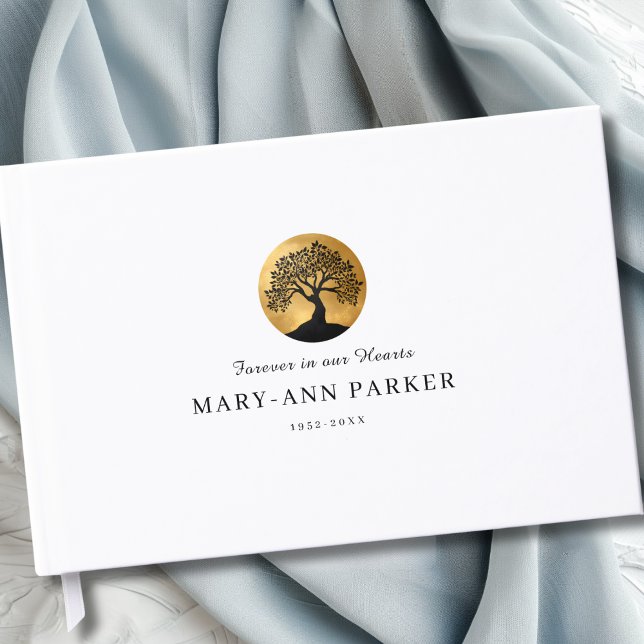 Livre D'or Tree of Life!  Memorial White Custom (Tree of Life Memorial Custom Guest Book)