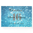 Turquoise Sweet 16 Parties scintillant argent Livr