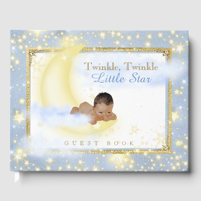Livre D'or Twinkle Twinkle Little Star Ethnic Baby Guest Book (Recto)