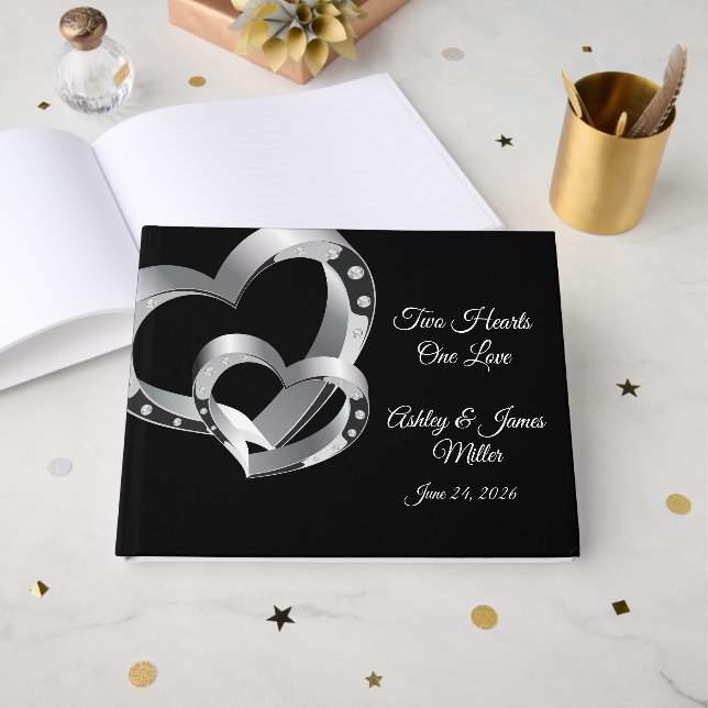 Livre D'or Two Hearts (Recto ouvert)