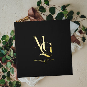 Livre D'or Un luxe intemporel Mariage Monogramme minimal
